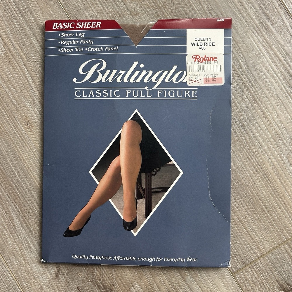 Burlington Pantyhose Classic Full Figure Queen 3 Wild Rice V86
